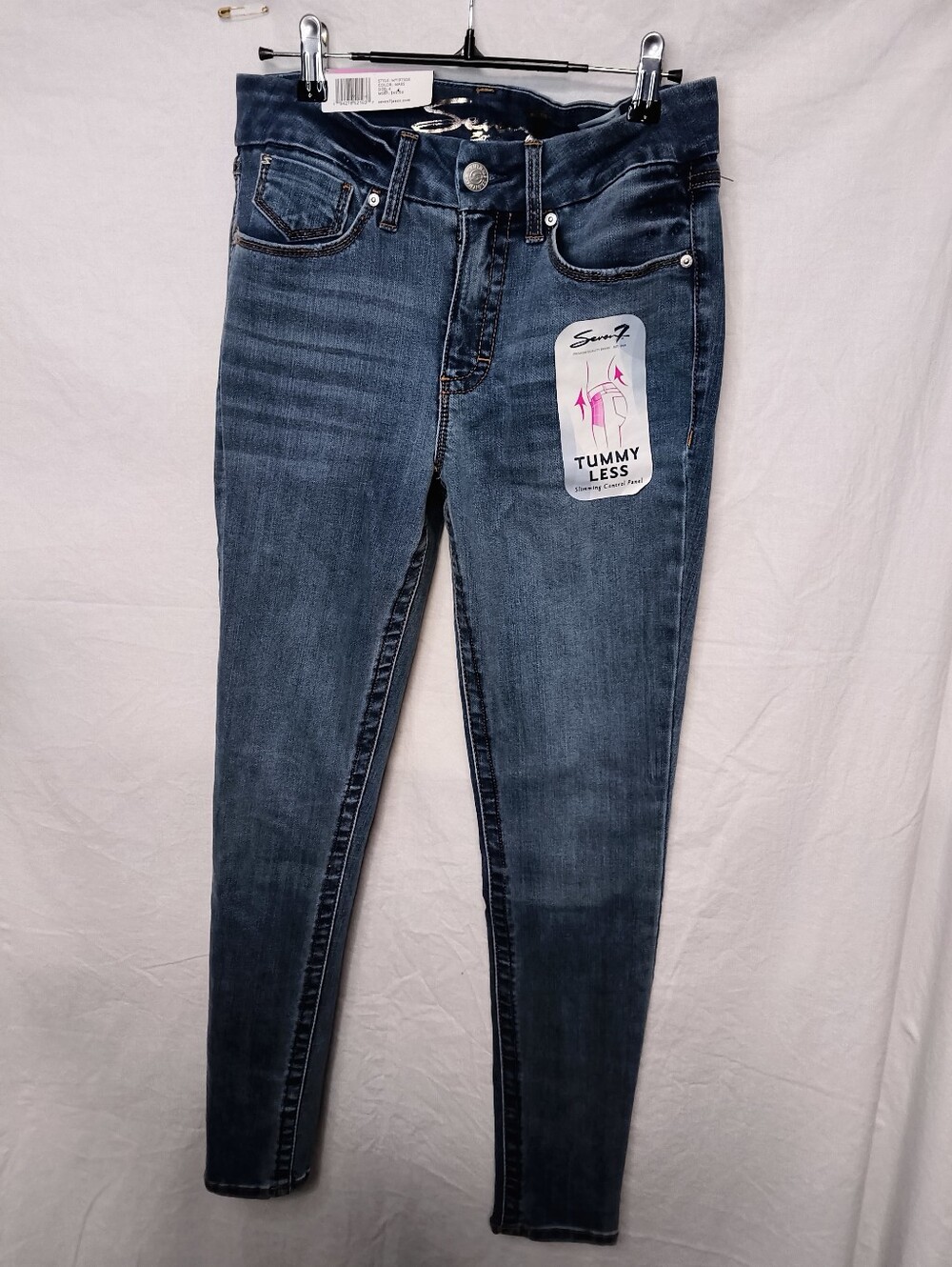 Seven7 Women's Skinny Jeans in Dark Indigo Wash
